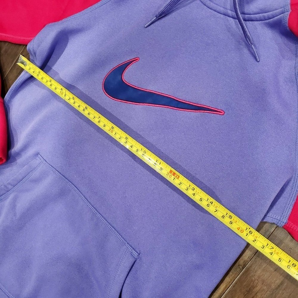 Nike Therma Fit Woman Long Sleeve Pullover Hoodie Sz.Small Purple and Pink - Picture 9 of 11